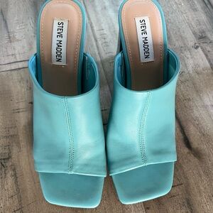 Steve Madden Women's Aqua Mules